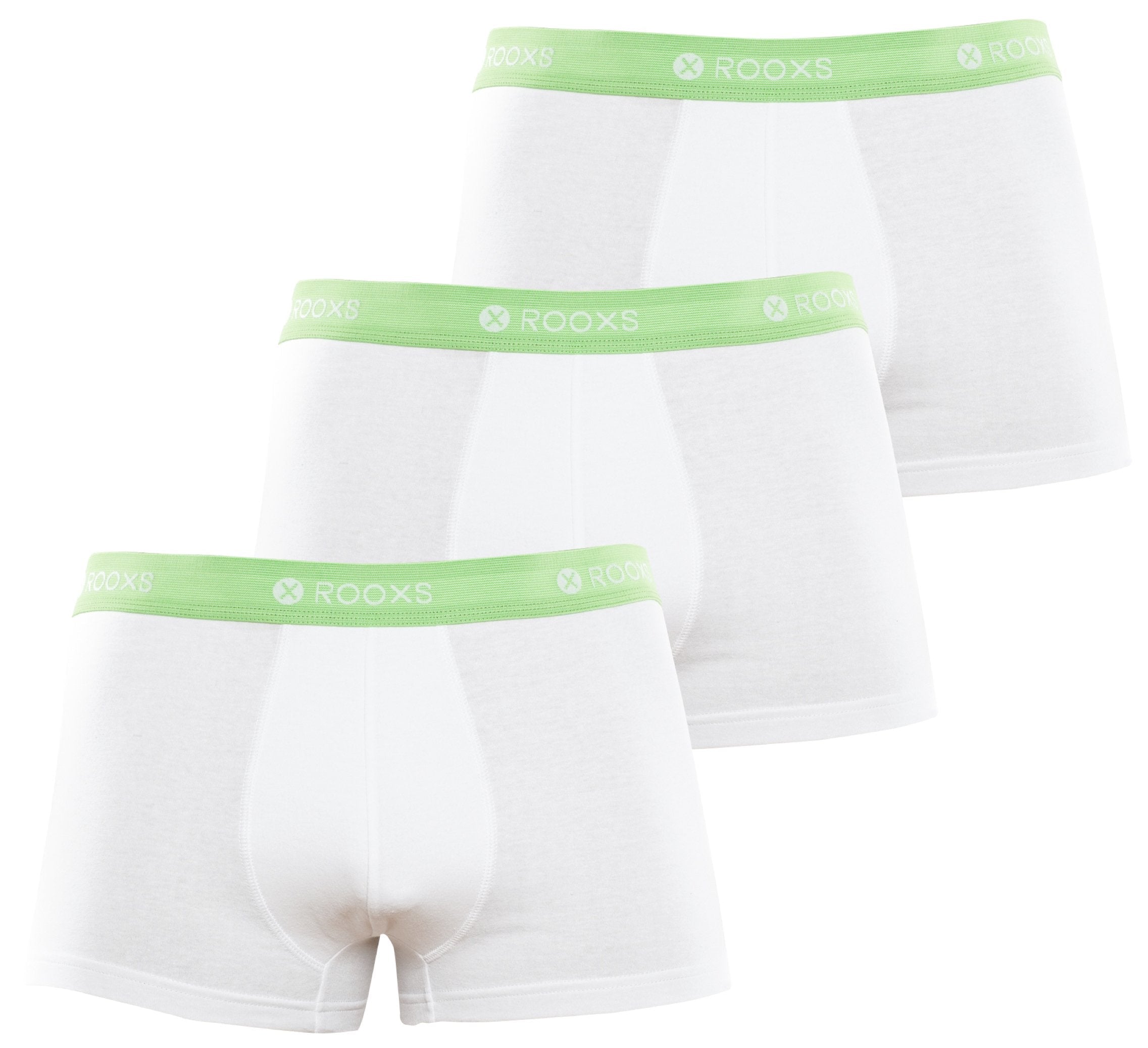 Boxershorts aus weicher Baumwolle - M / weiß - grün