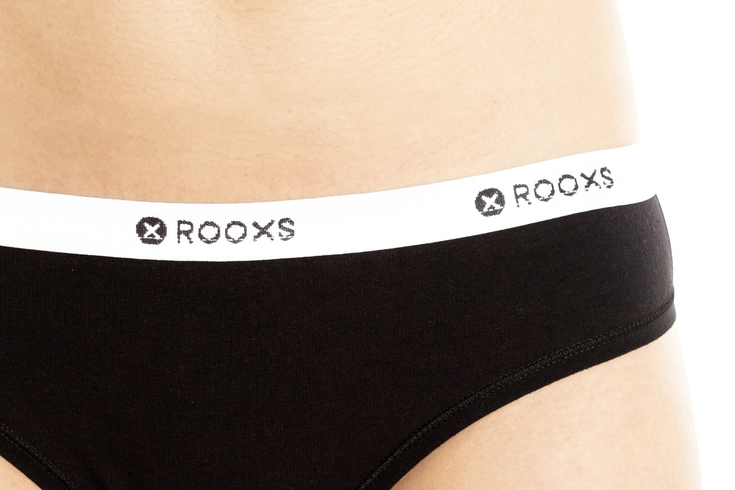 Rooxs String Tanga Damen Frauen Unterwäsche Unterhosen Slip Baumwolle Schwarz