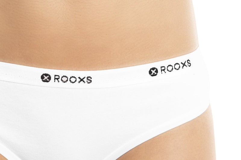 Rooxs String Tanga Damen Frauen Unterwäsche Unterhosen Slip Baumwolle Weiß