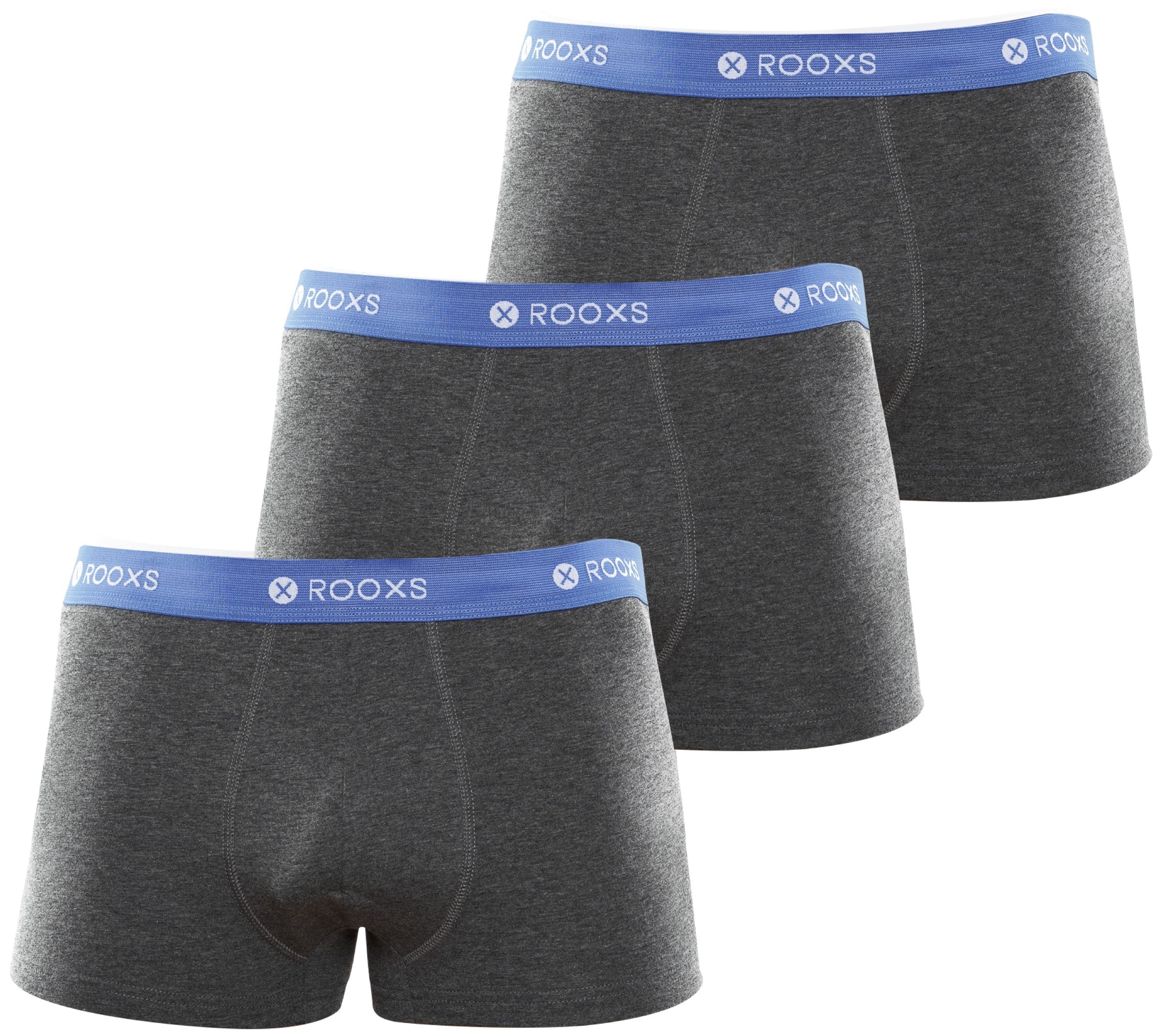 Boxershorts aus weicher Baumwolle - S / grau - blau