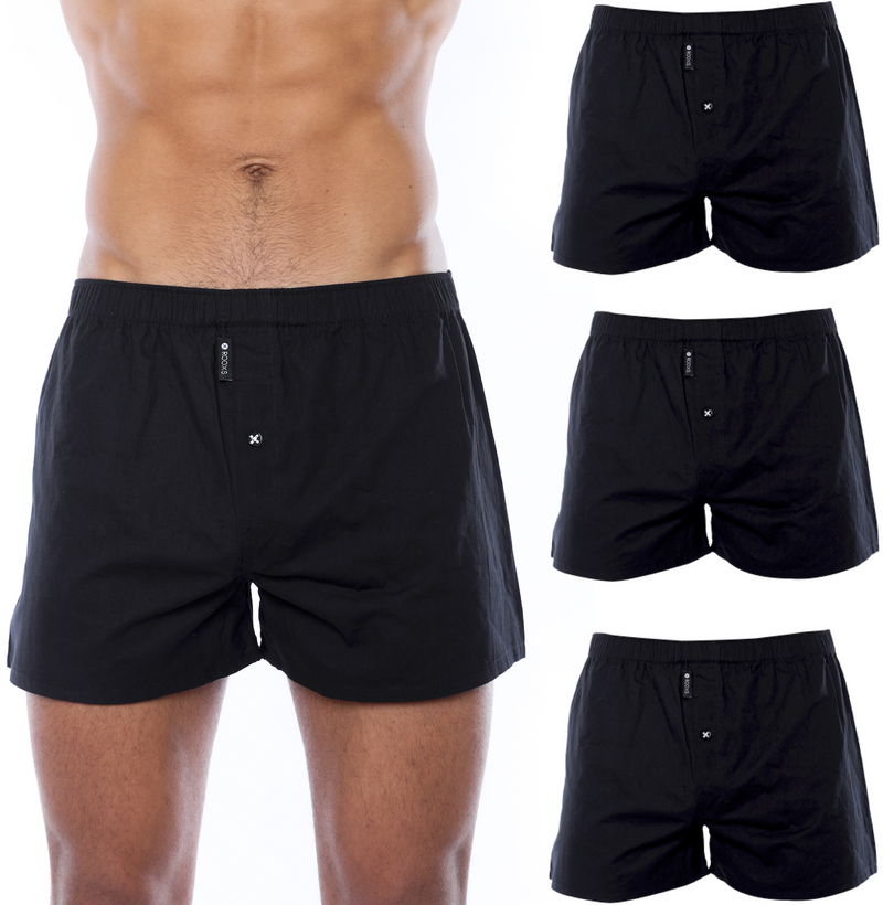 Rooxs Weite Boxershorts mit Eingriff (3er Pack) Unterhosen Männer