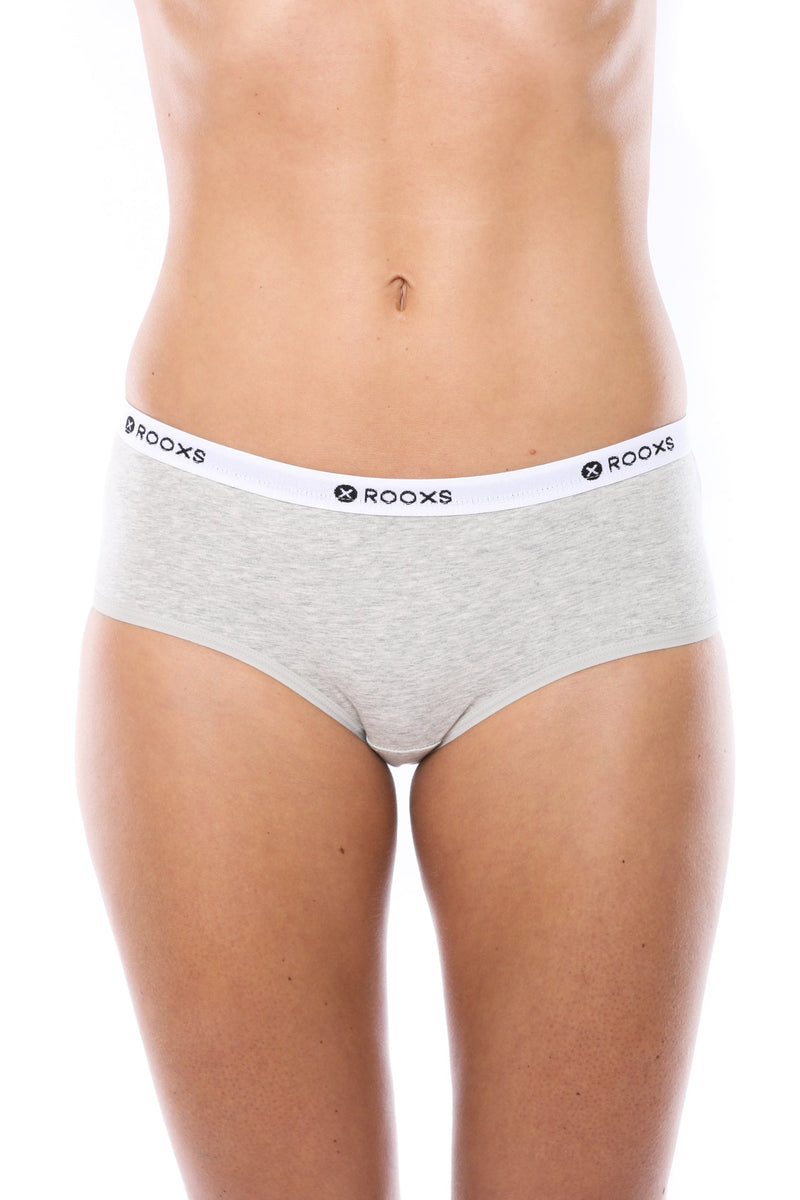 Rooxs Hipster Pantie Damen Frauen Unterwäsche Unterhosen Slip Baumwolle Schwarz Weiß Grau