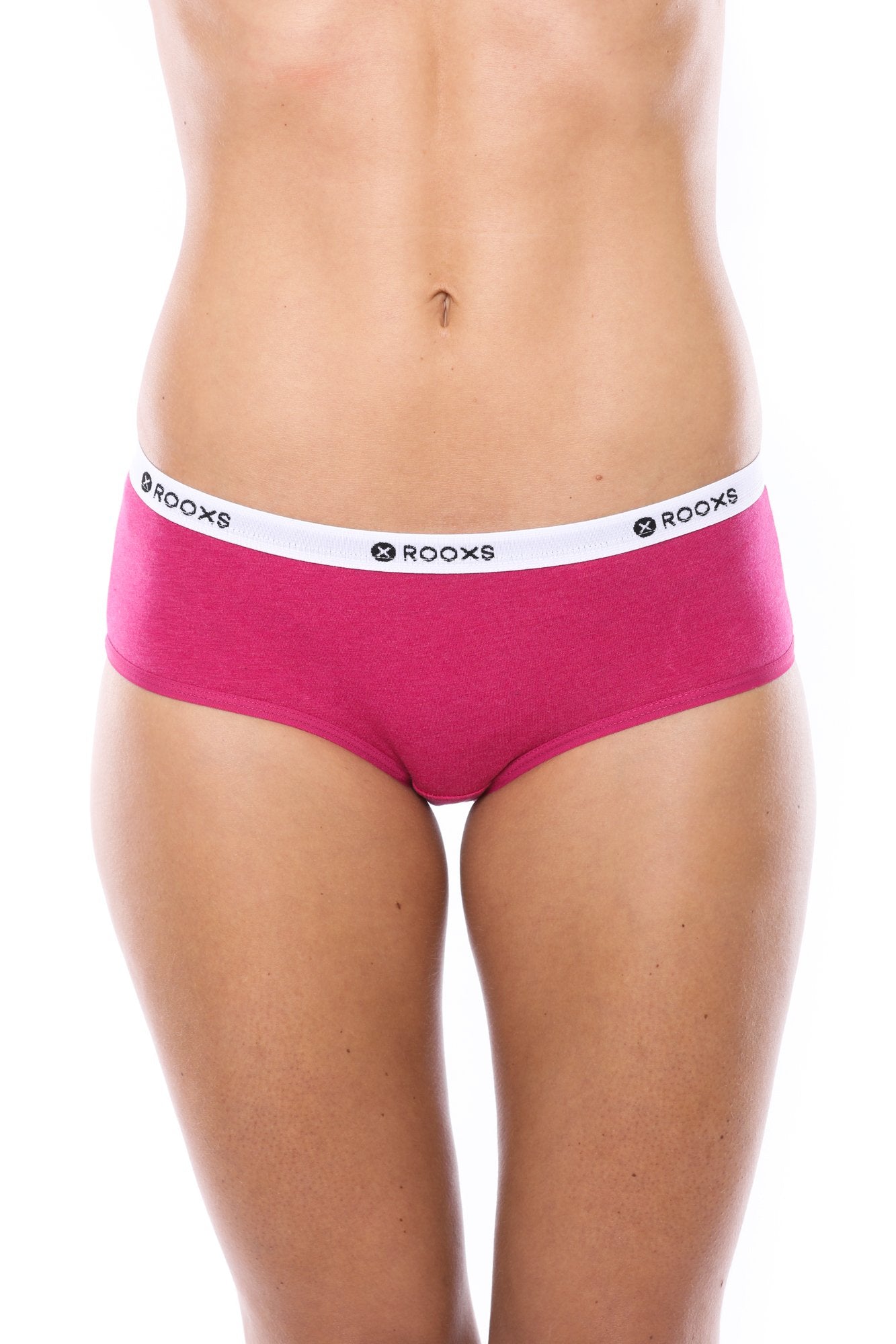 Rooxs Hipster Pantie Damen Frauen Unterwäsche Unterhosen Slip Baumwolle Grau Pink Rot