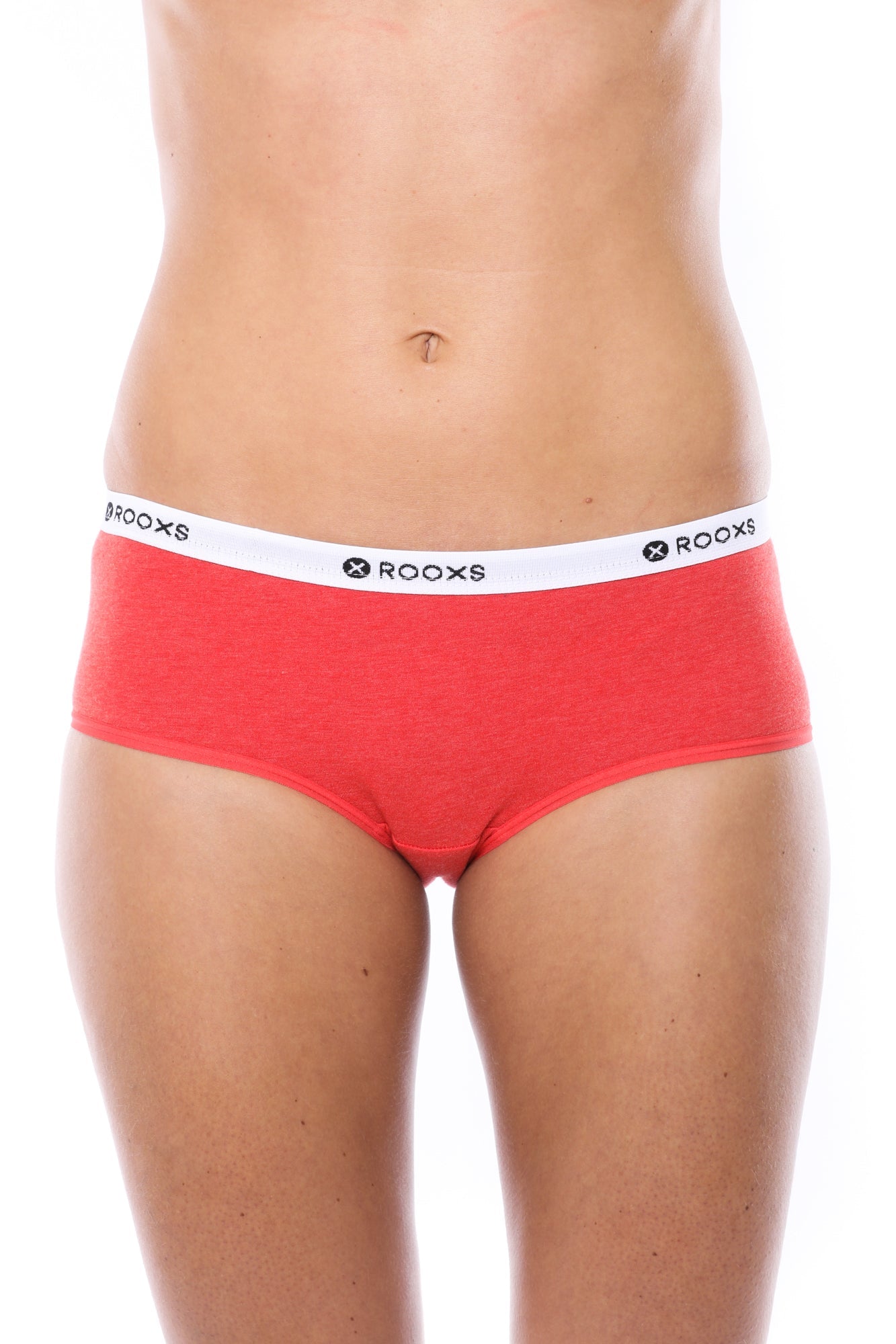 Rooxs Hipster Pantie Damen Frauen Unterwäsche Unterhosen Slip Baumwolle Rot