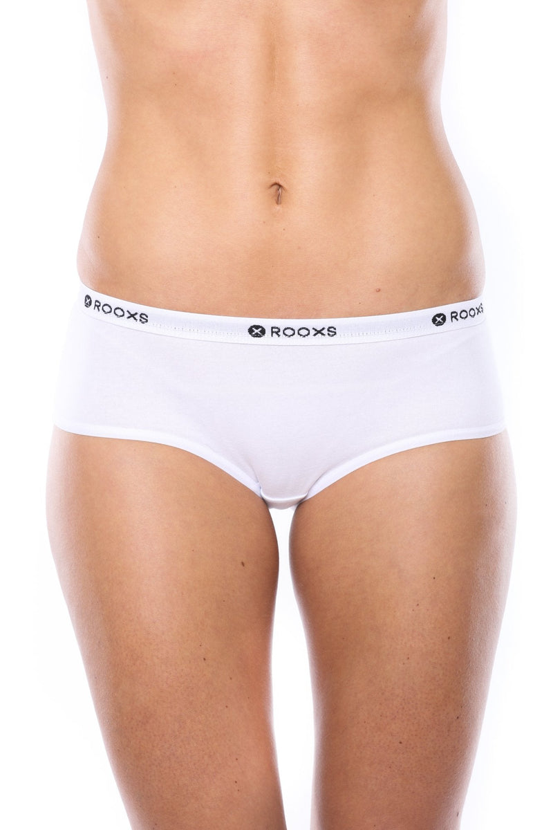 Rooxs Hipster Pantie Damen Frauen Unterwäsche Unterhosen Slip Baumwolle Weiß