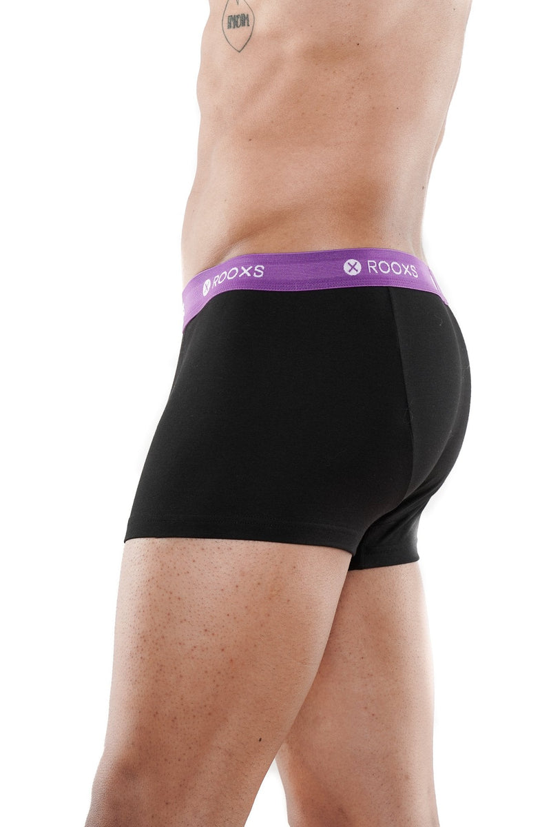 herren boxershorts schwarz lila