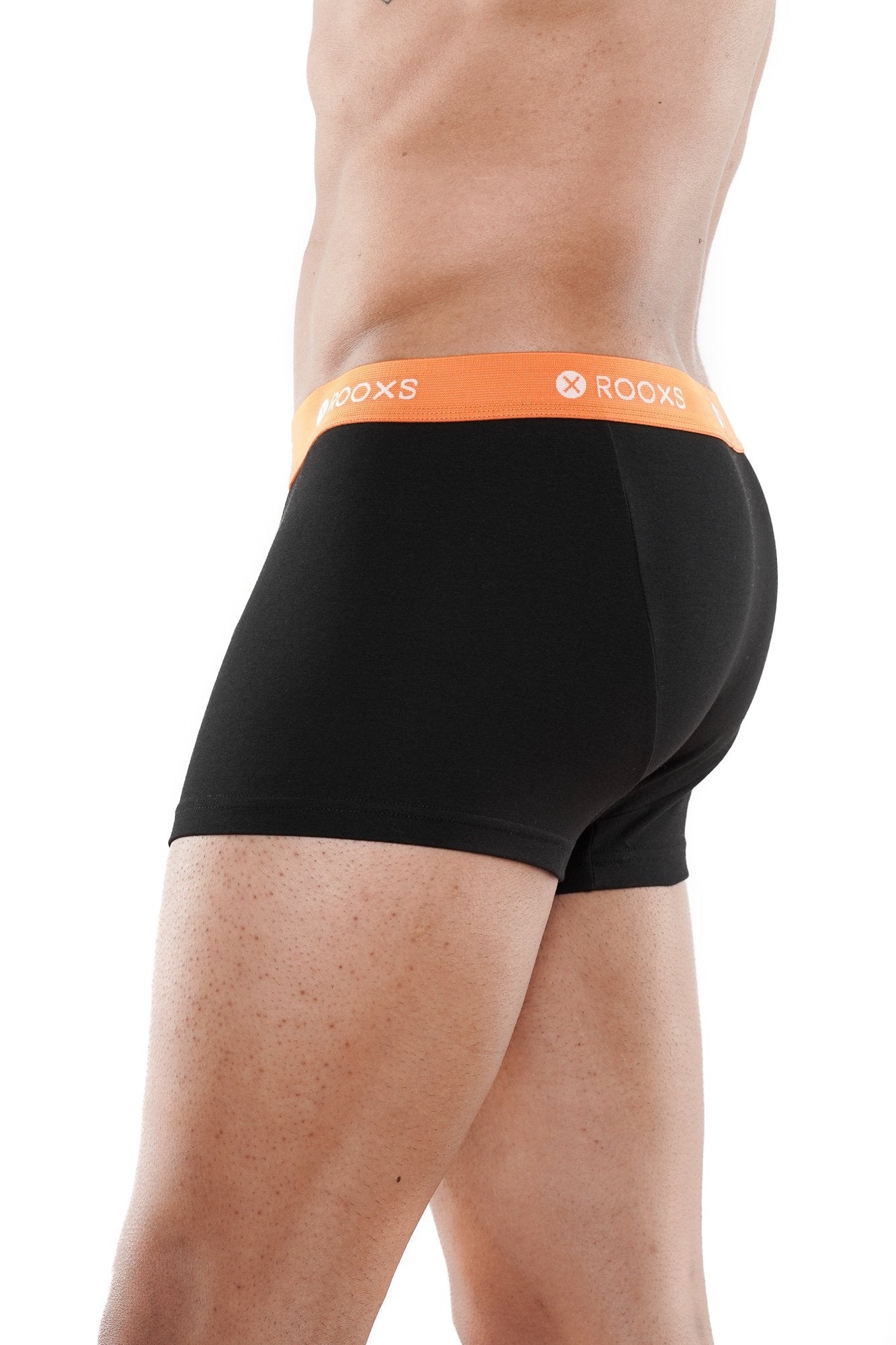 herren boxershorts schwarz orange