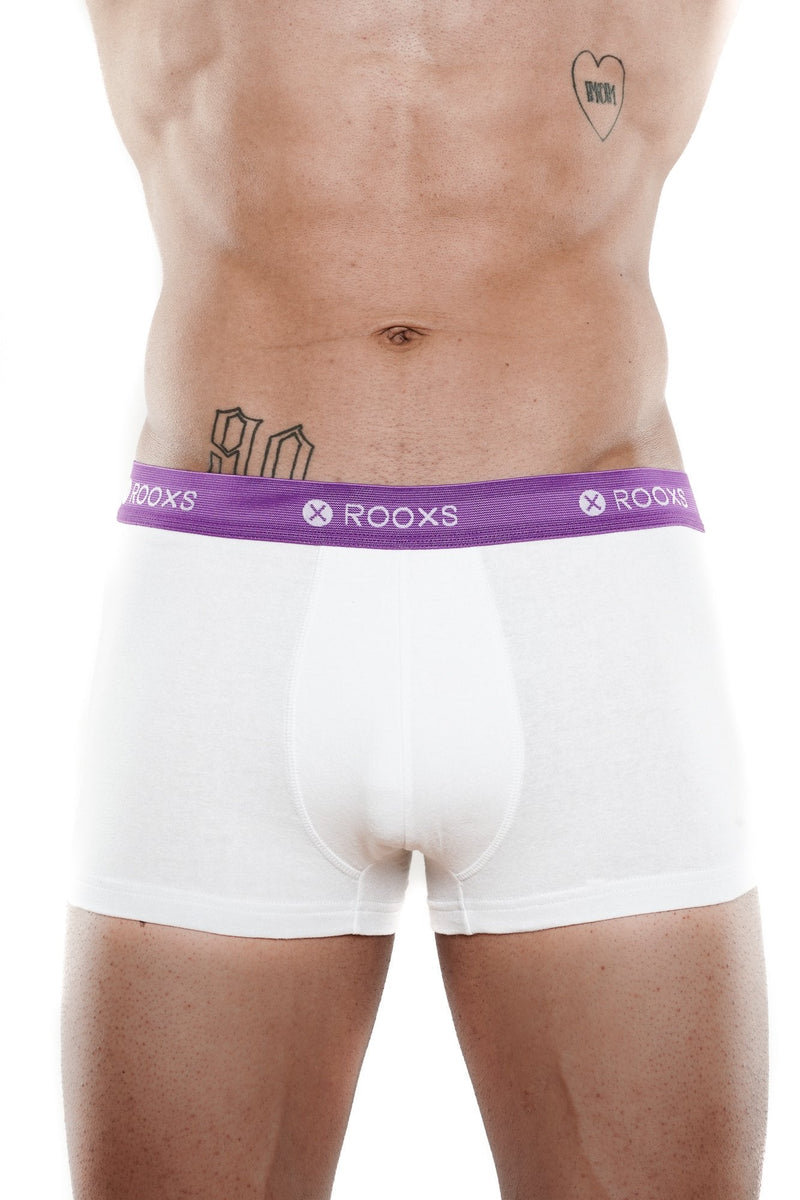 boxershorts weiß lila