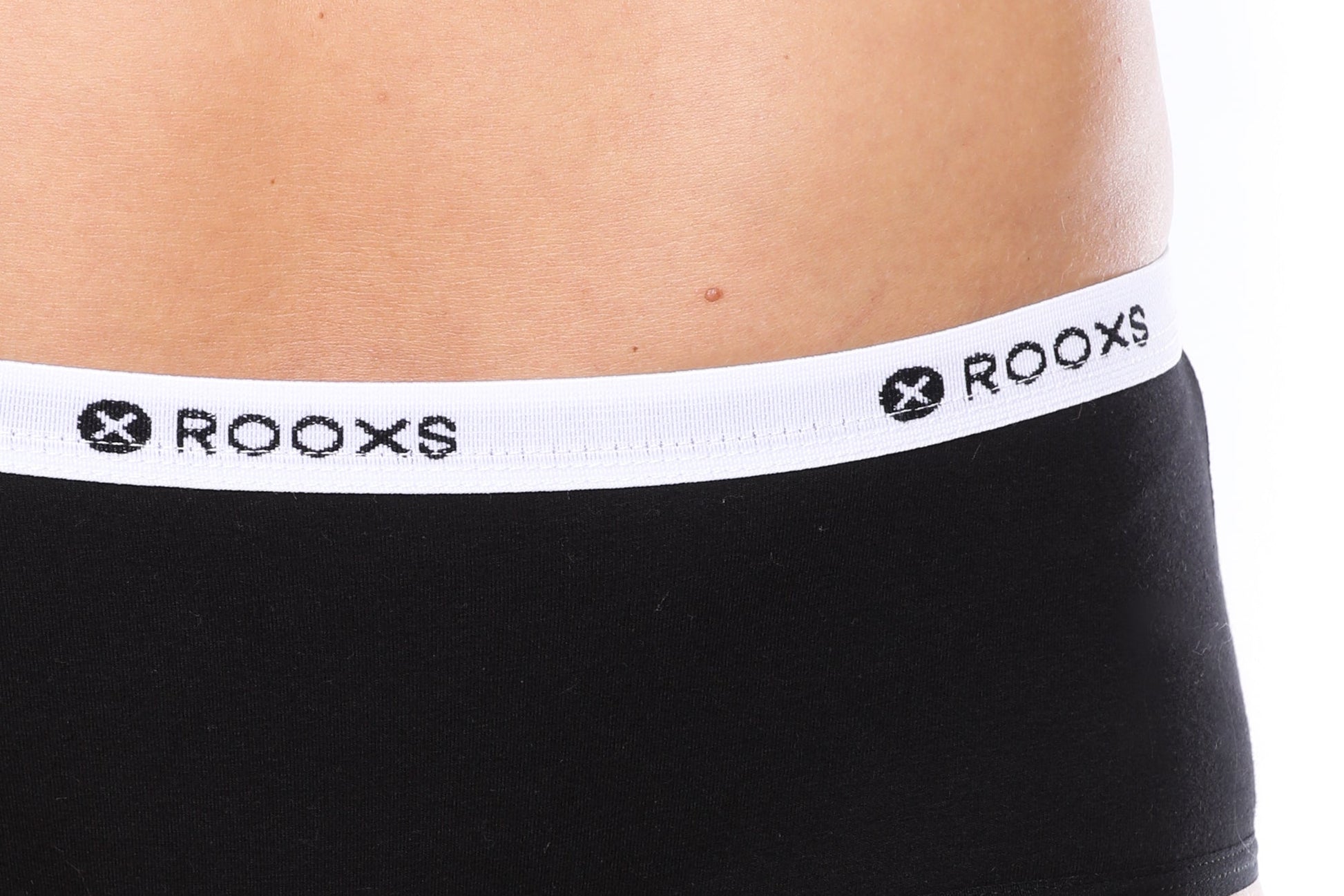 Rooxs Hipster Pantie Damen Frauen Unterwäsche Unterhosen Slip Baumwolle Schwarz