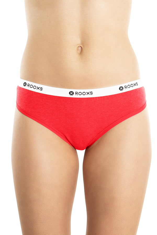 Rooxs String Tanga Damen Frauen Unterwäsche Unterhosen Slip Baumwolle Rot