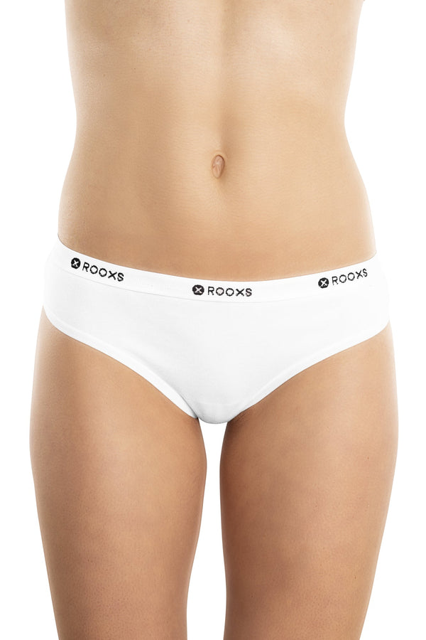 Rooxs String Tanga Damen Frauen Unterwäsche Unterhosen Slip Baumwolle Weiß
