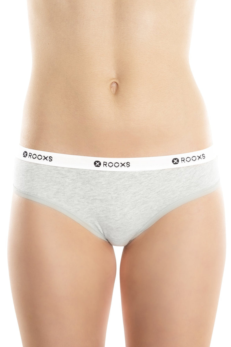 Rooxs String Tanga Damen Frauen Unterwäsche Unterhosen Slip Baumwolle Schwarz Weiß Grau
