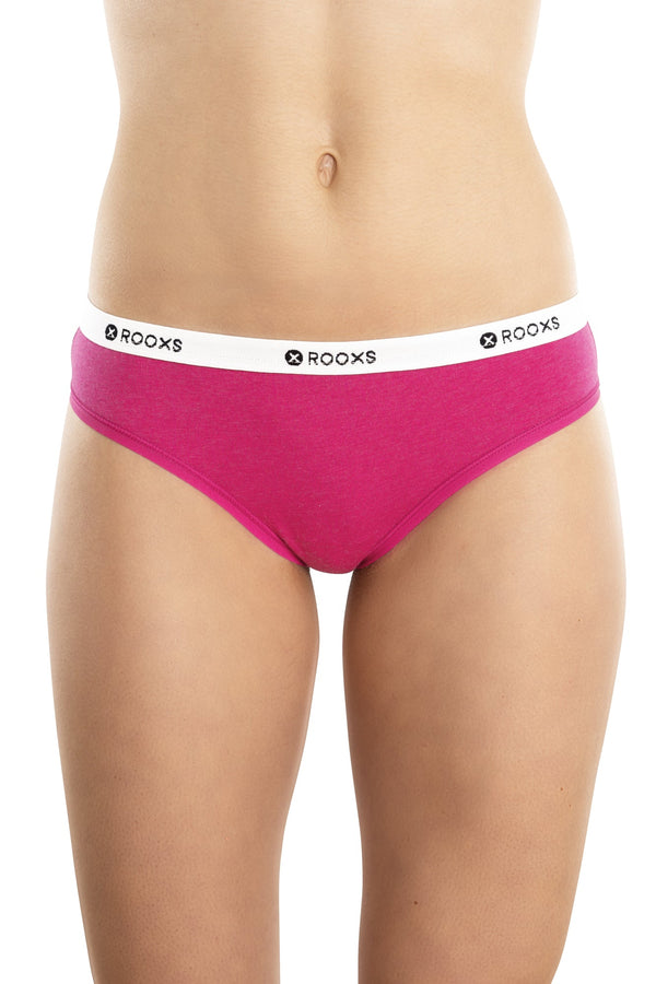 Rooxs String Tanga Damen Frauen Unterwäsche Unterhosen Slip Baumwolle Pink Rosa