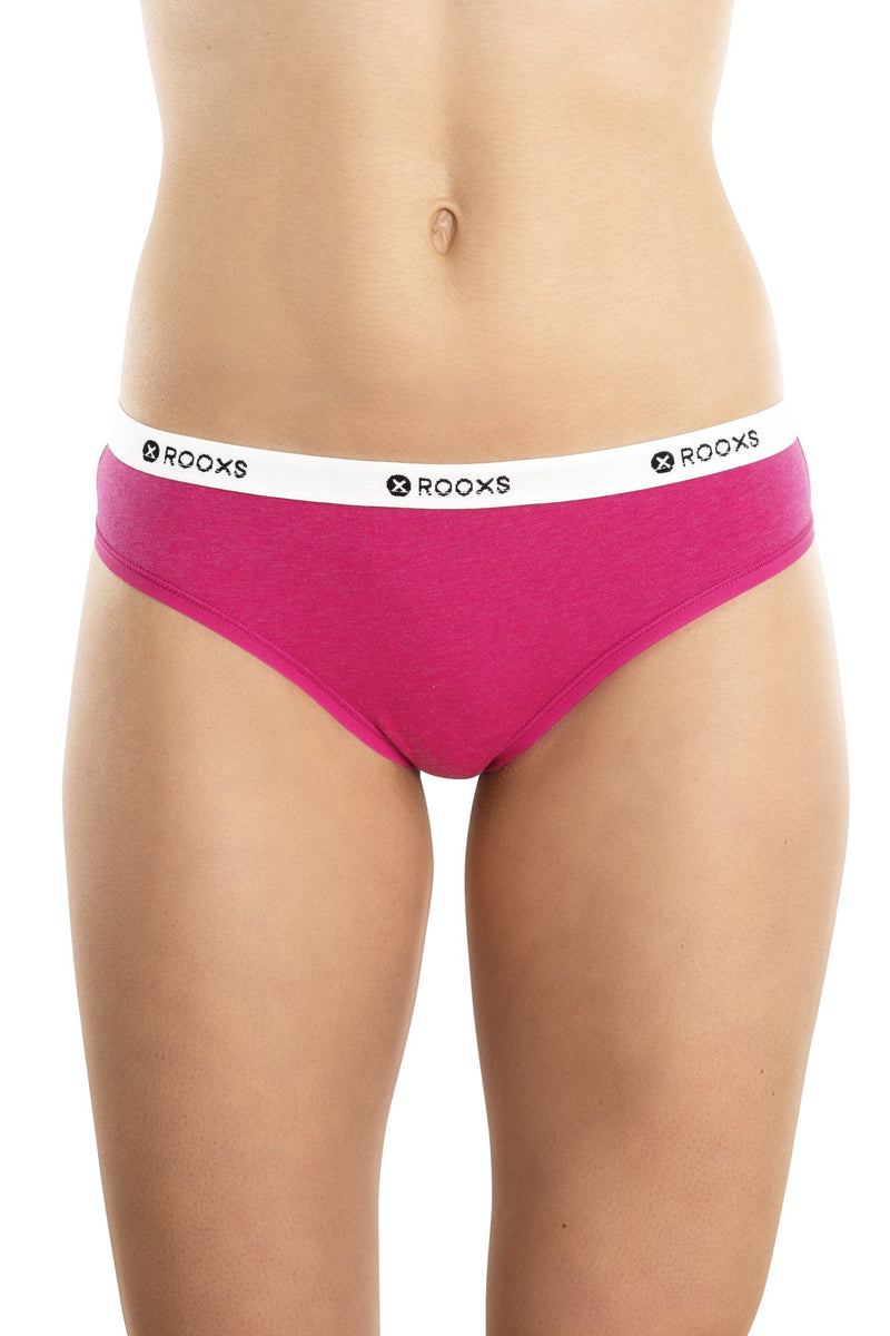 Rooxs String Tanga Damen Frauen Unterwäsche Unterhosen Slip Baumwolle Grau, Pink, Rot