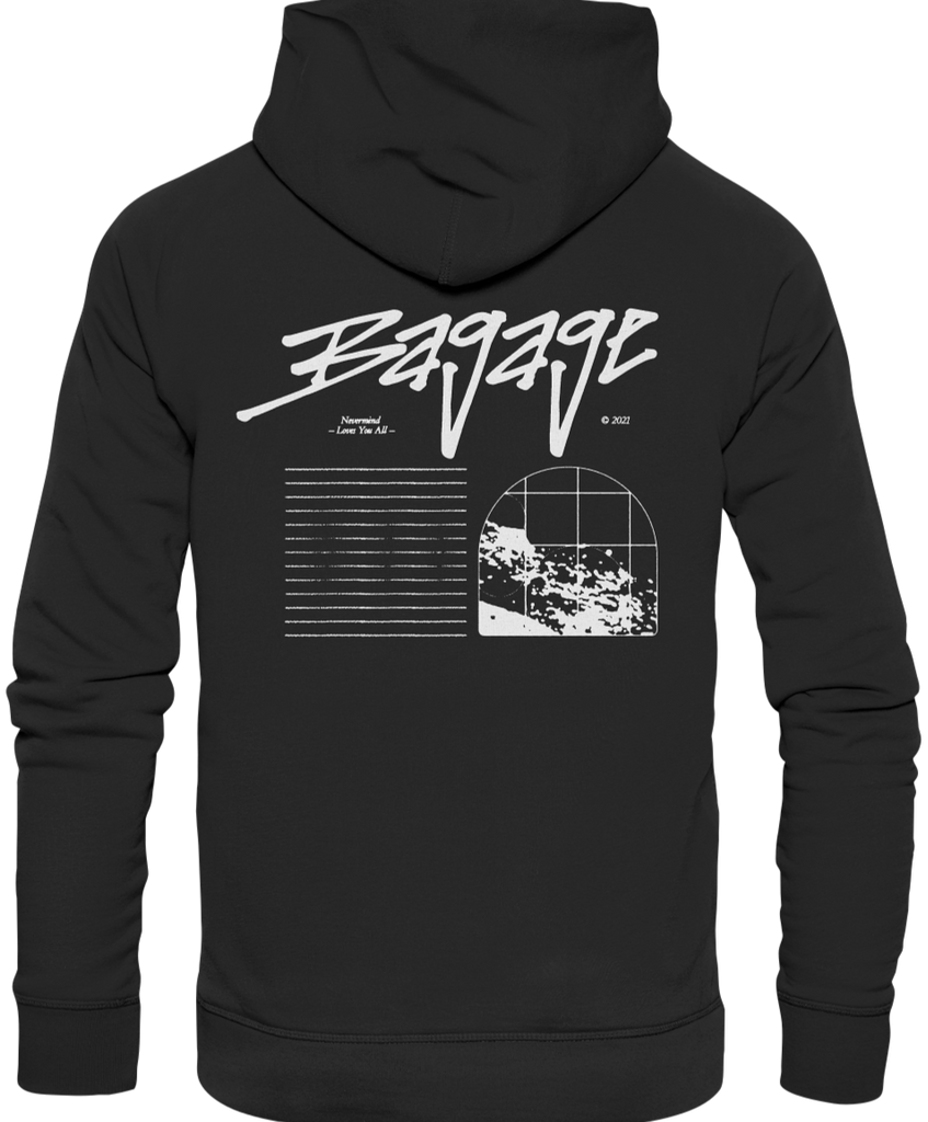 Bagage Unisex Hoodie aus Bio-Baumwolle mit Backprint