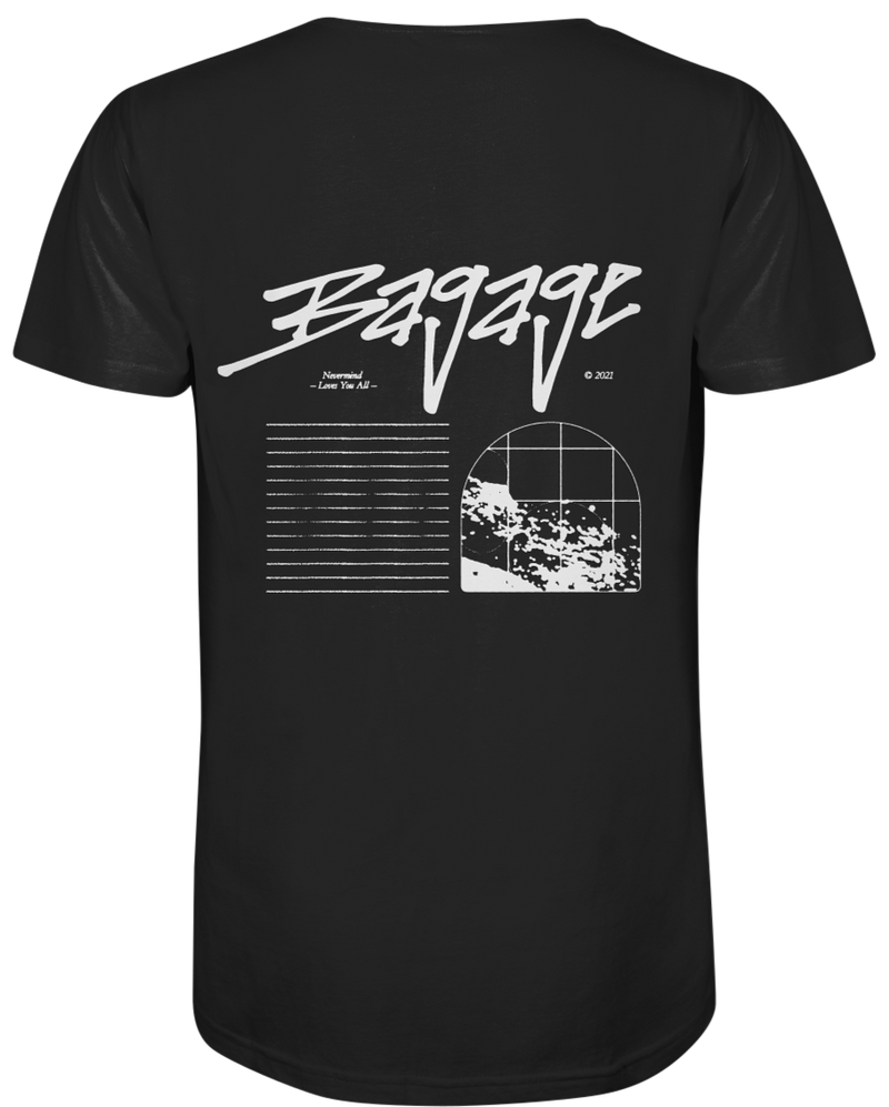 Bagage Unisex T-Shirt aus Bio-Baumwolle mit Backprint